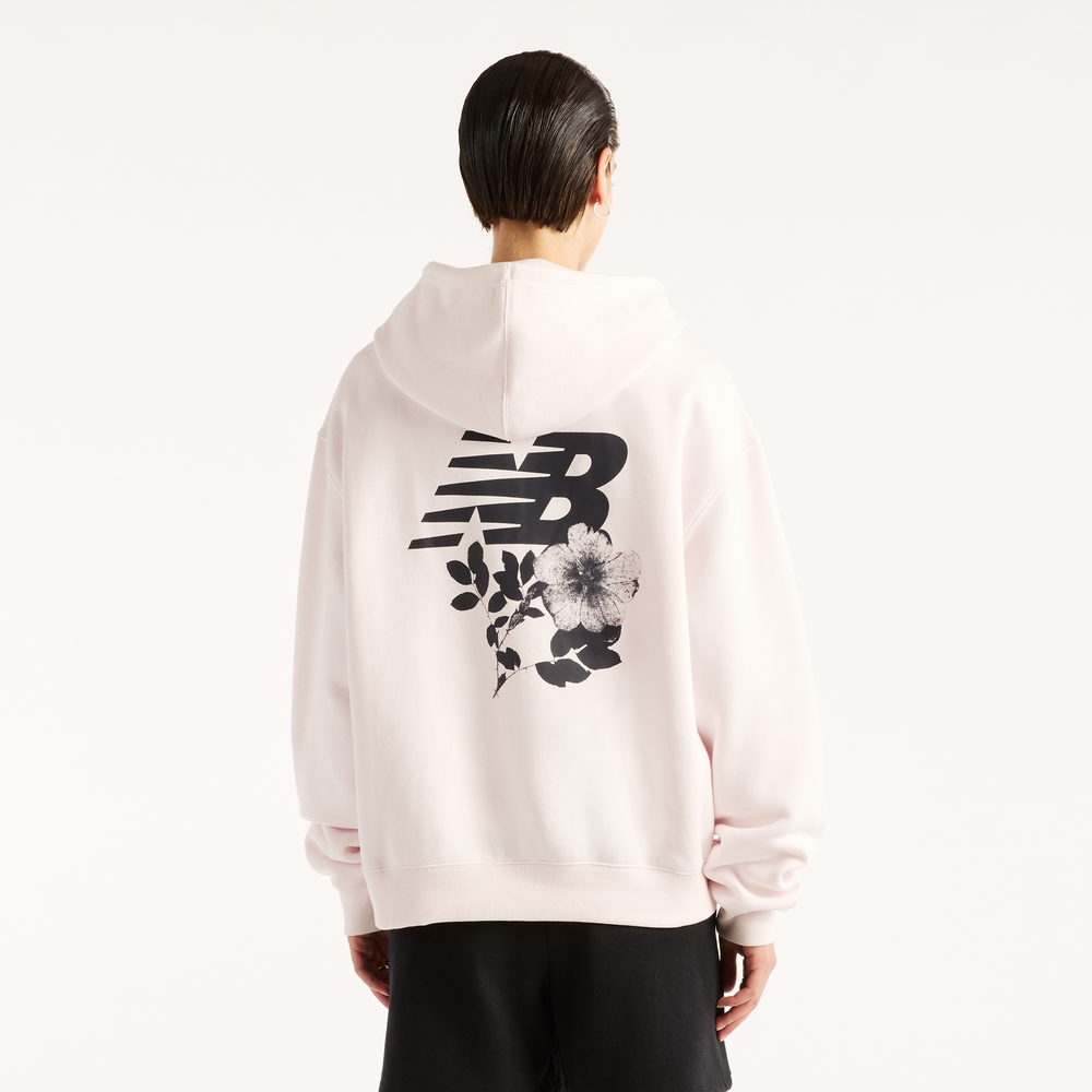 Dámska mikina New Balance Pressed Flowers – ružové