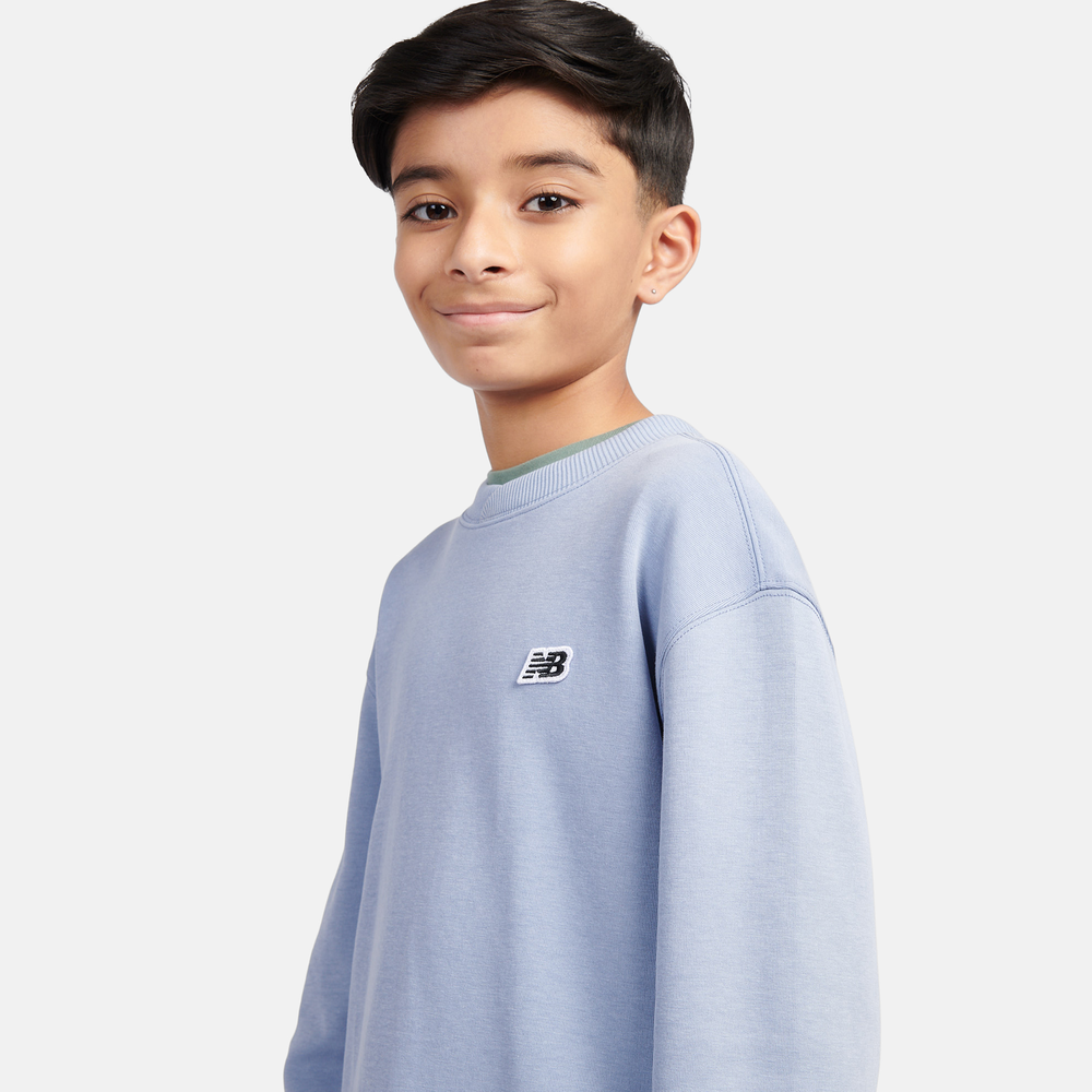 Detská mikina New Balance LAKB0193DUS – modré