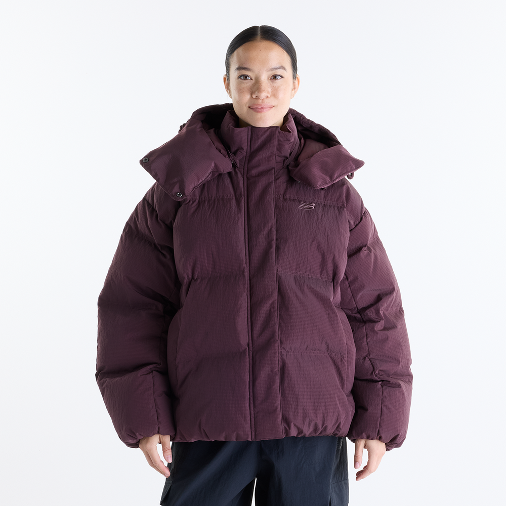Dámska bunda New Balance WJ6268B9YLR – bordová