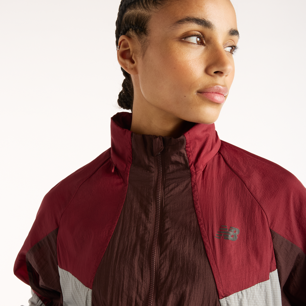 Vetrovka dámska New Balance RC – bordová