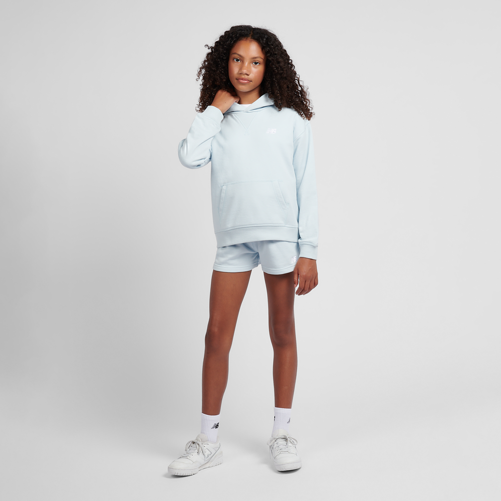 Detská mikina New Balance LAKG0056FRL – modré