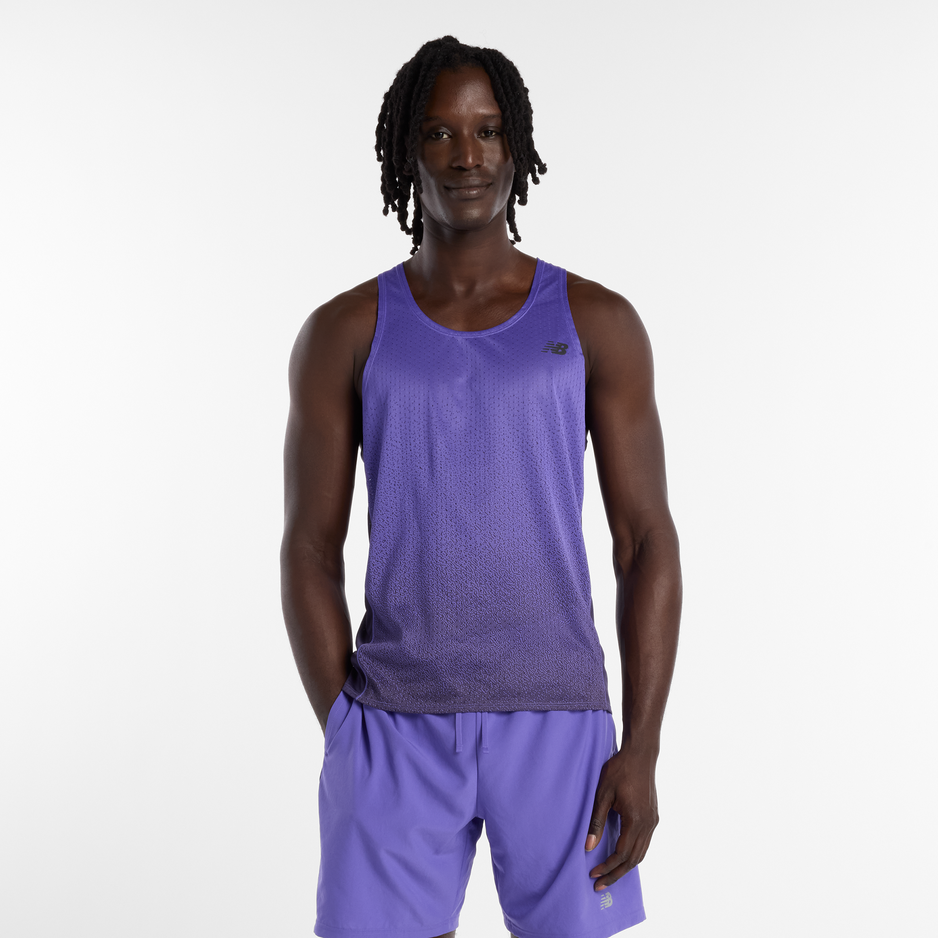 Pánske tričko New Balance MT61S1LIEPU – fialové