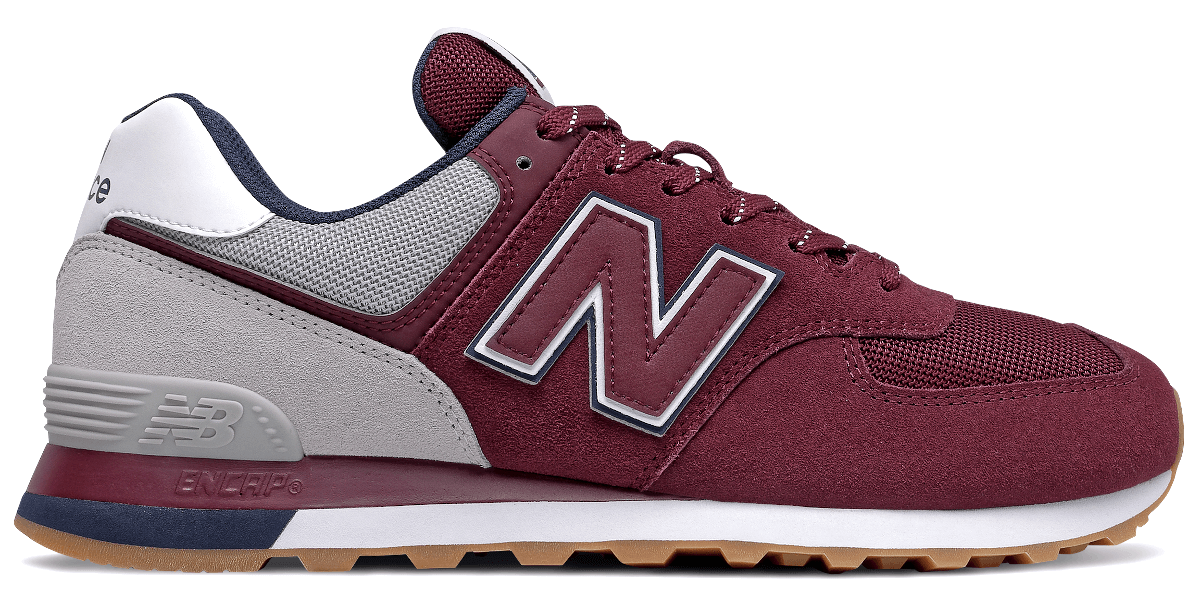 Klasické topánky New Balance ML574GRD pánske, bordové