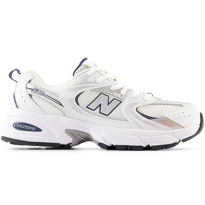 

Detské topánky New Balance GR530SB1 – biele