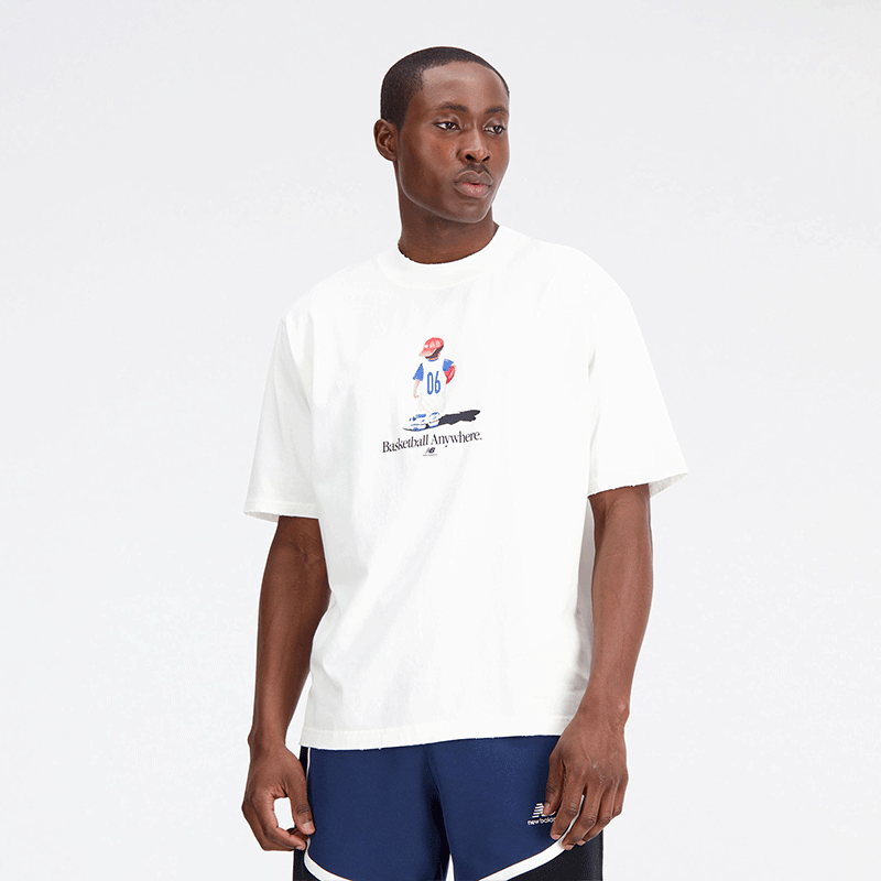 

Pánske tričko New Balance MT33588SST – biele