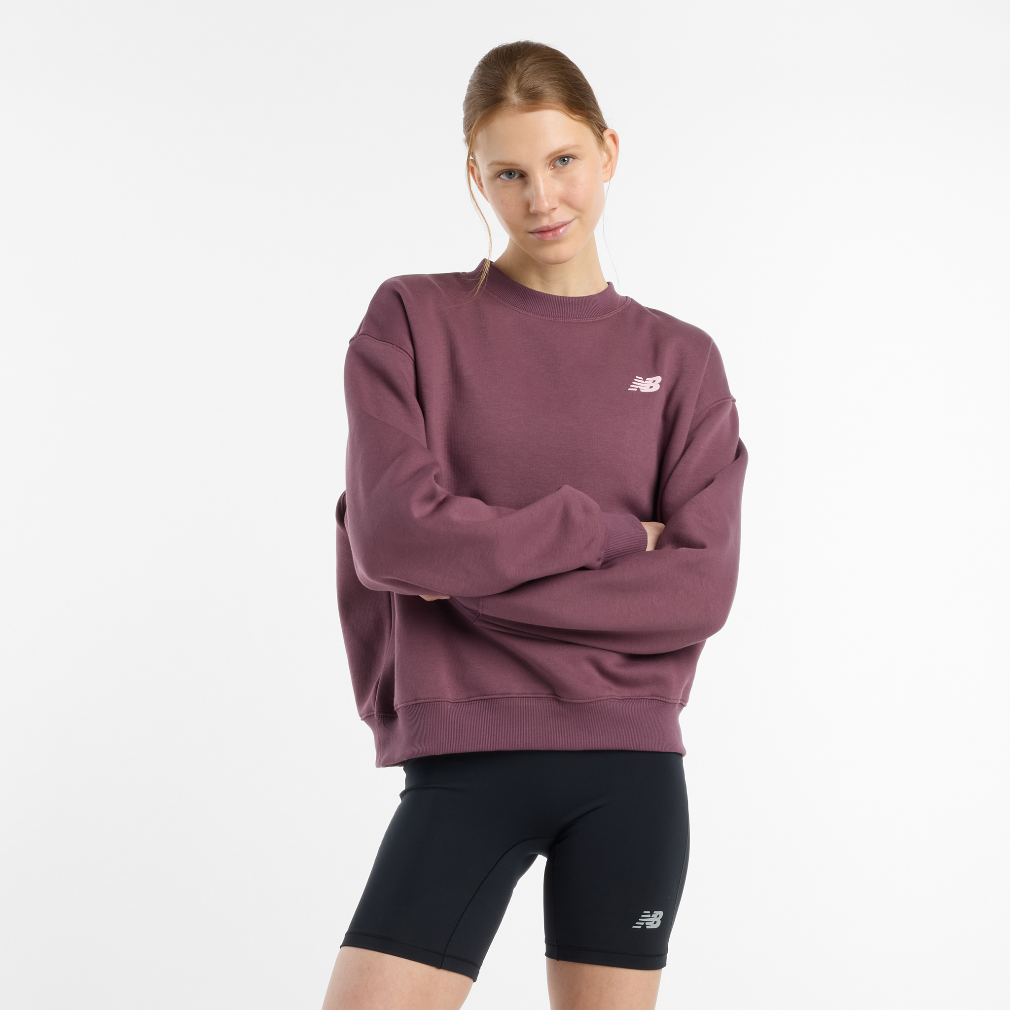 

Dámska mikina New Balance WT51949FDP – bordová
