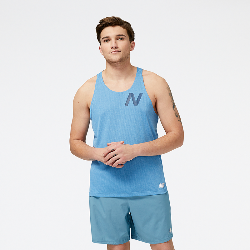 

Pánske tričko New Balance MT21276HBT – modré