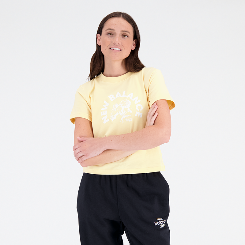 E-shop Dámske tričko New Balance WT31554RAW – žlté