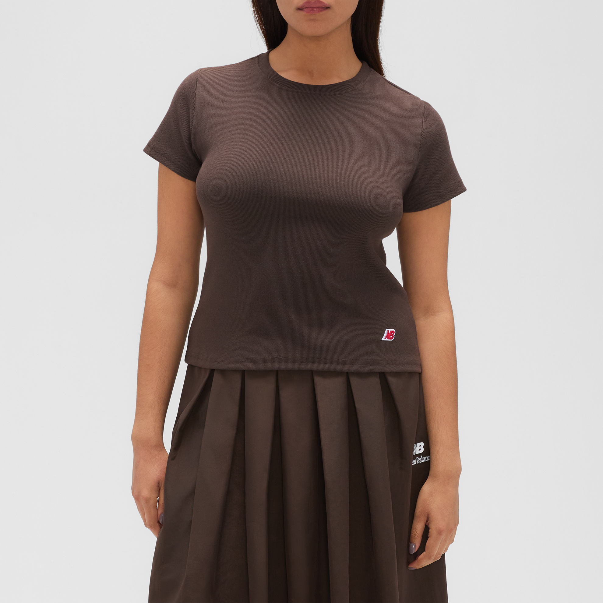 Dámske tričko New Balance MADE in USA WT53561RHE – hnedá
