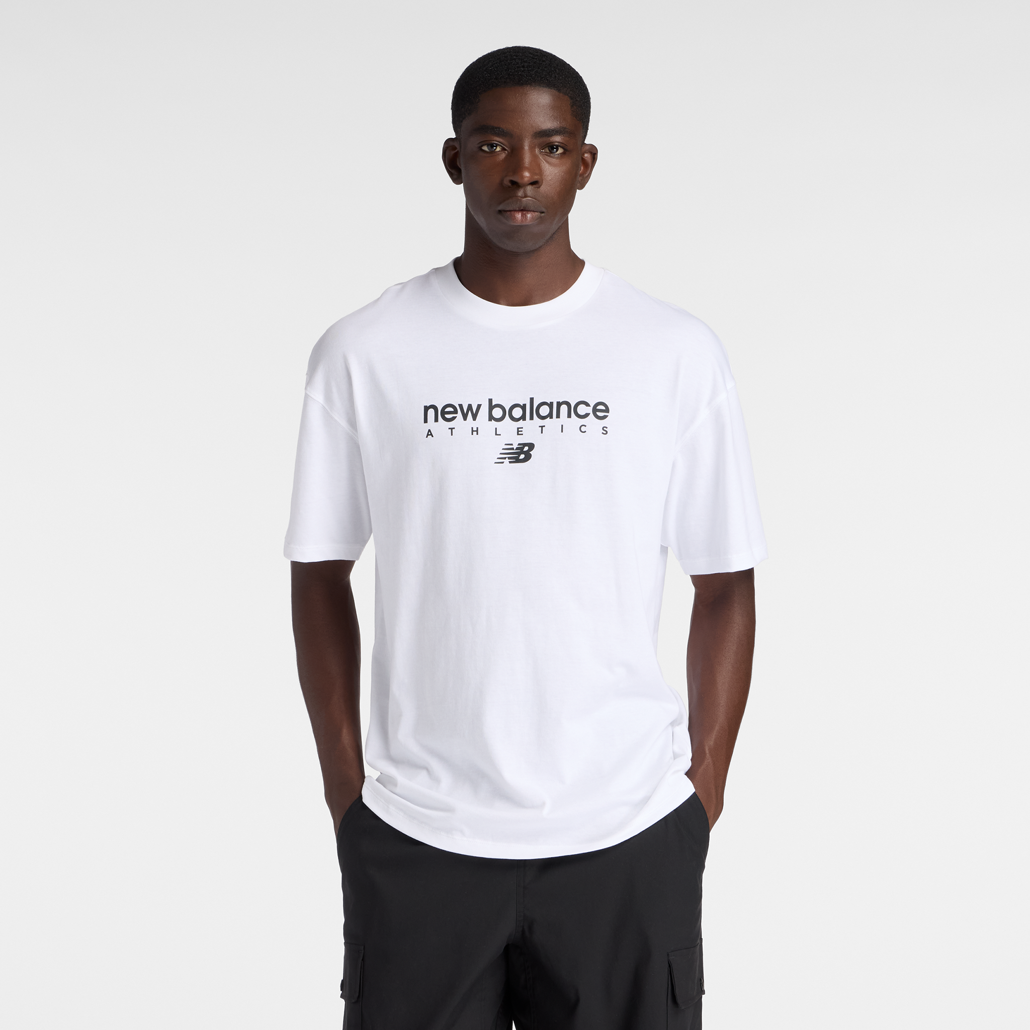 Pánske tričko New Balance MT61D0U5WT – biele
