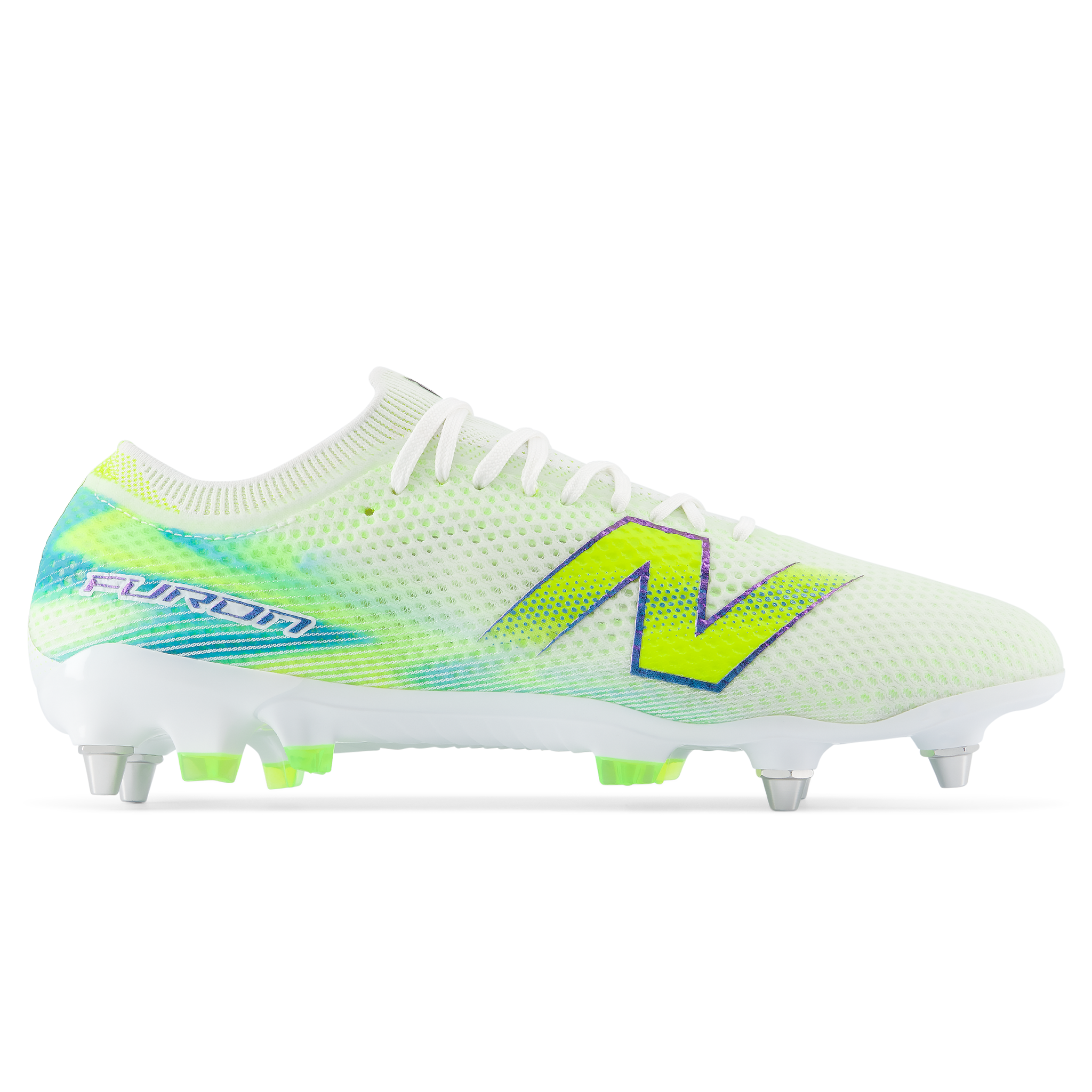 Pánske kopačky New Balance FURON ELITE SG V9 UF1S68P – biele