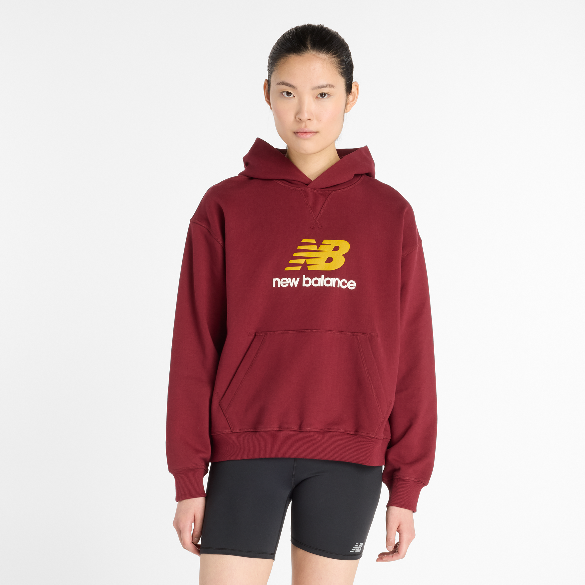 Dámska mikina New Balance WT51501MHB – bordová