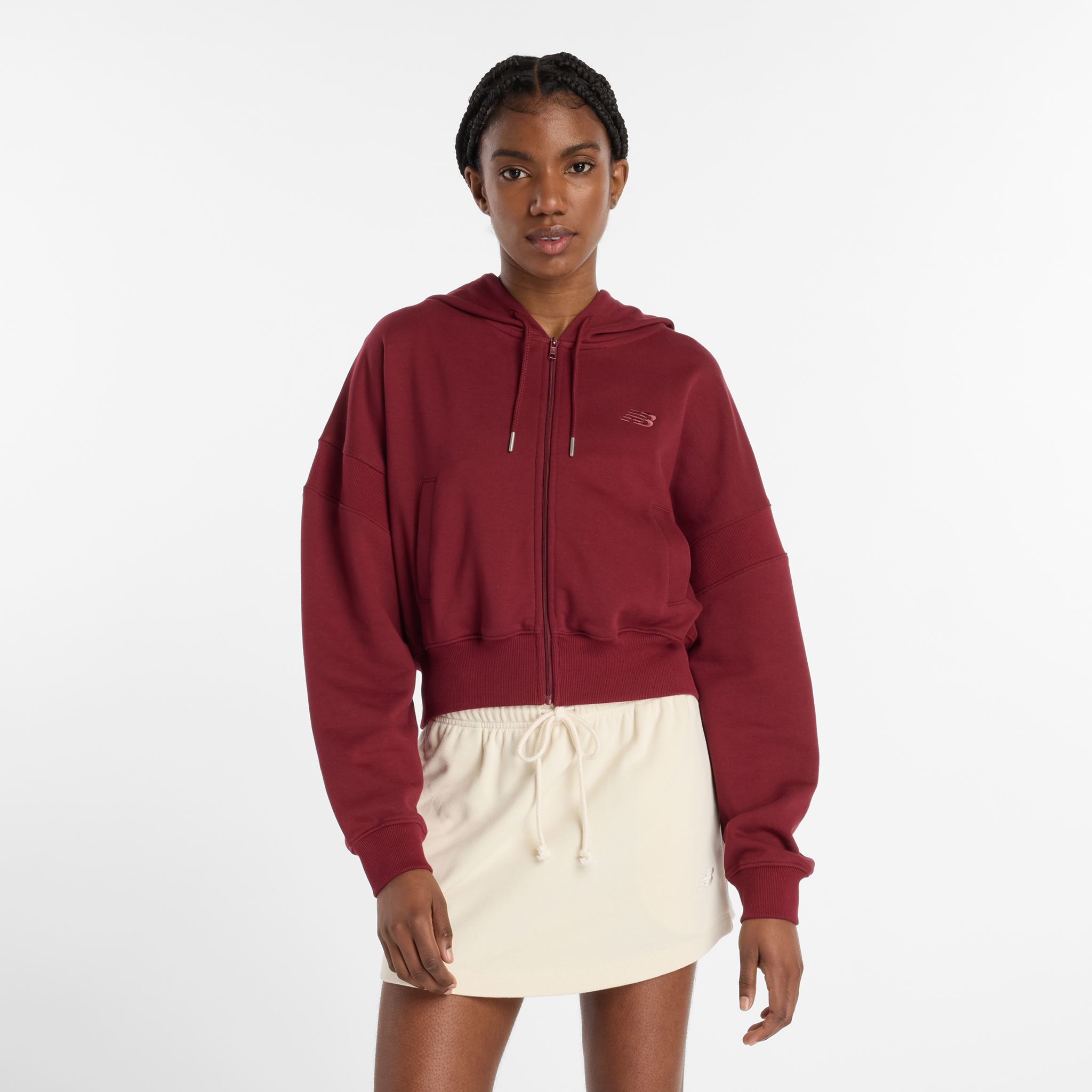 Dámska mikina New Balance WJ51506MHB – bordová