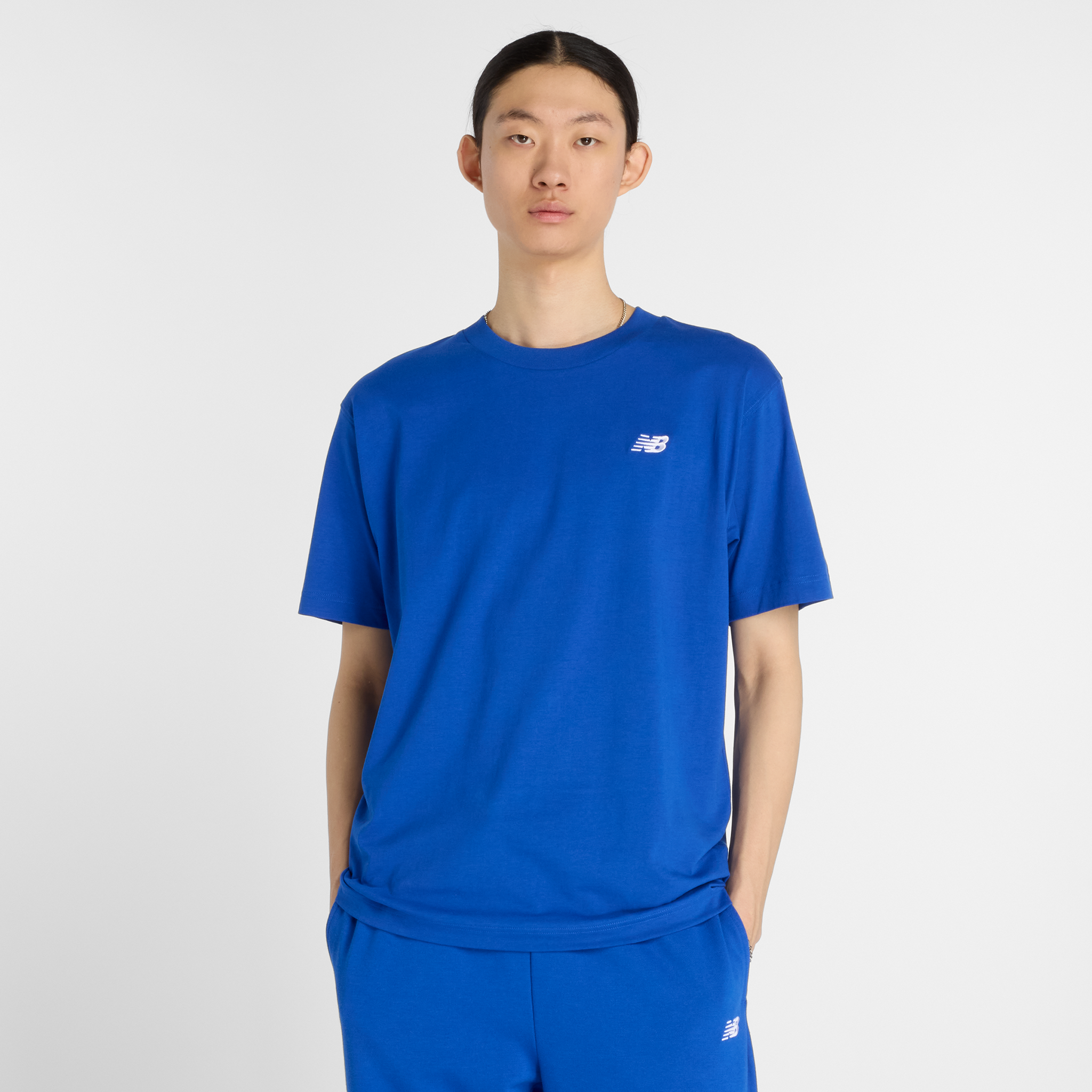 Pánske tričko New Balance MT41509BUM – modré