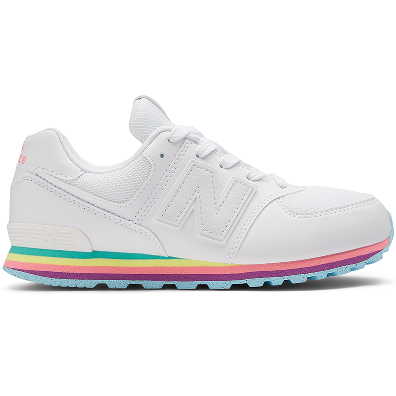 

Detské topánky New Balance GC574KIJ – biele