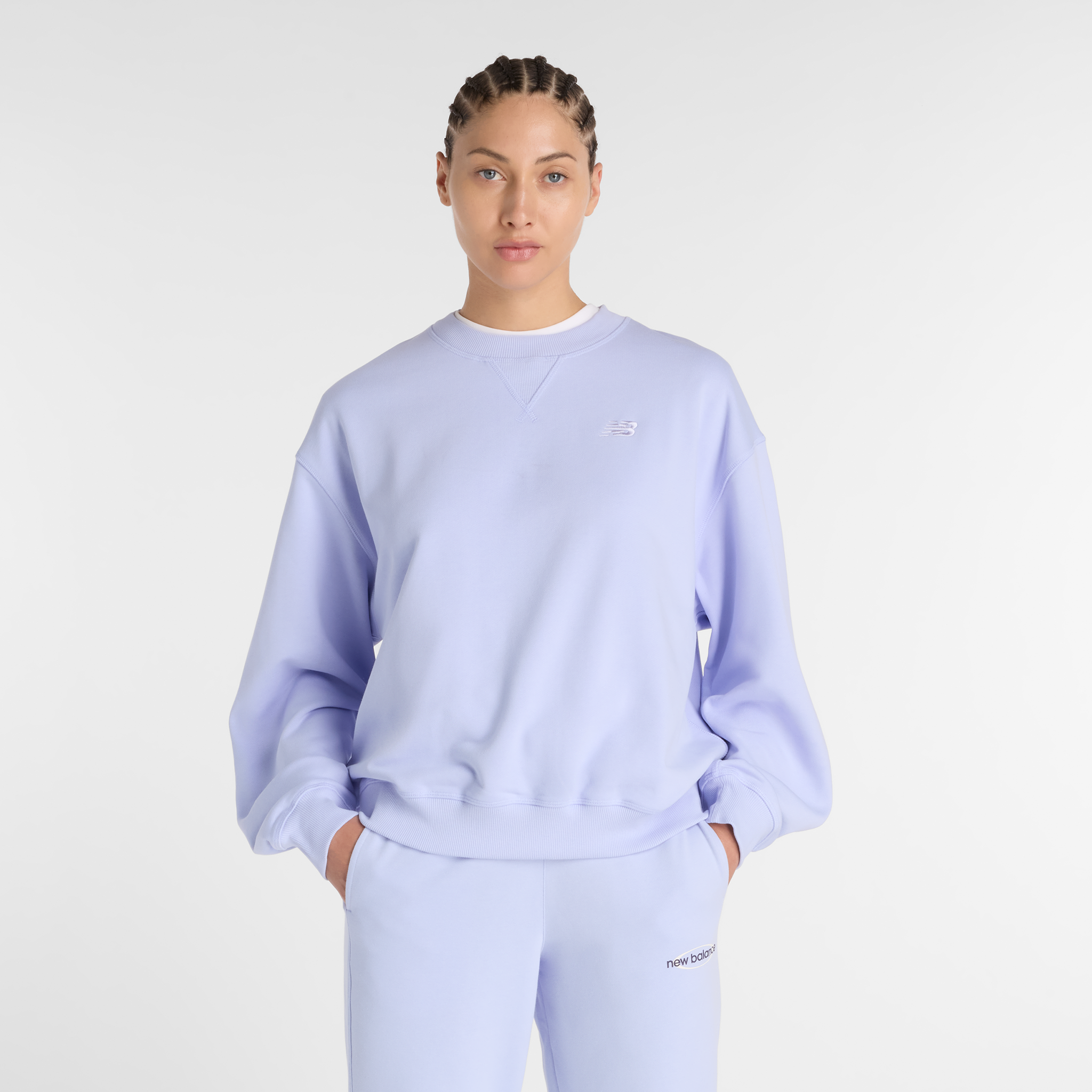 Dámska mikina New Balance WT41500DYK – fialové